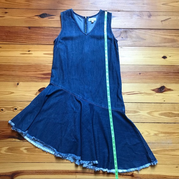 Cloth & Stone Asymmetrical Denim Dress, EUC, S - Picture 7 of 13